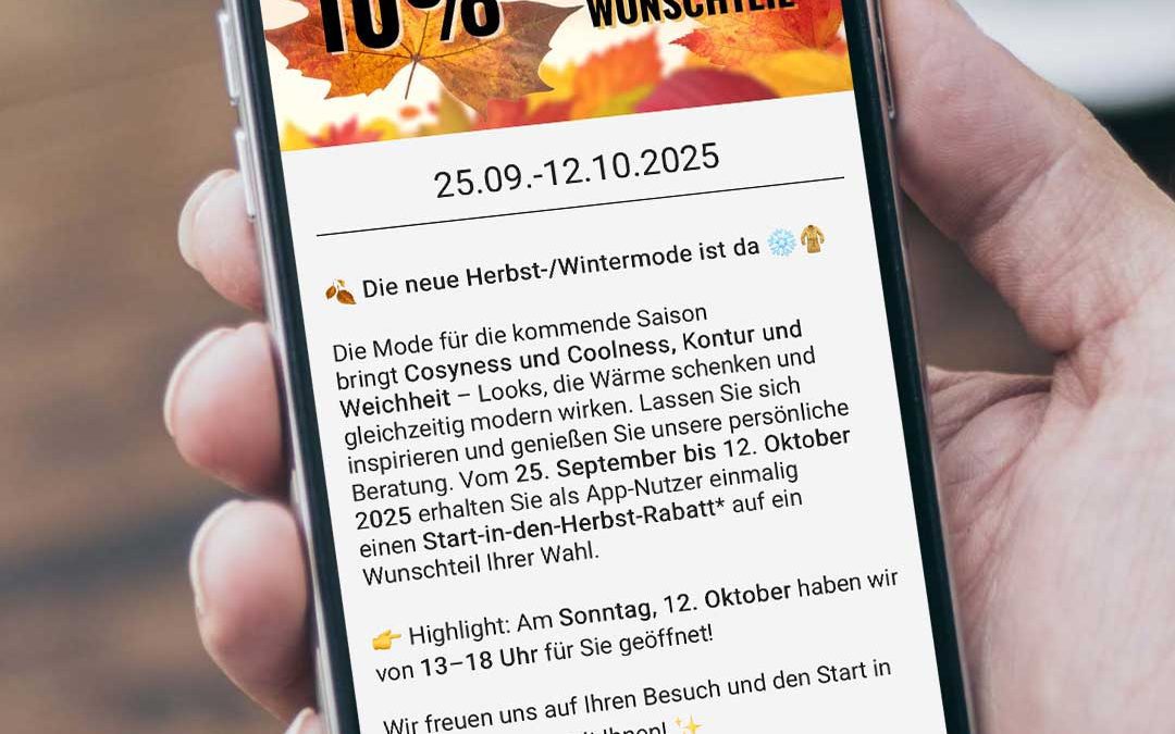 Herbstmode mit App-Vorteil!