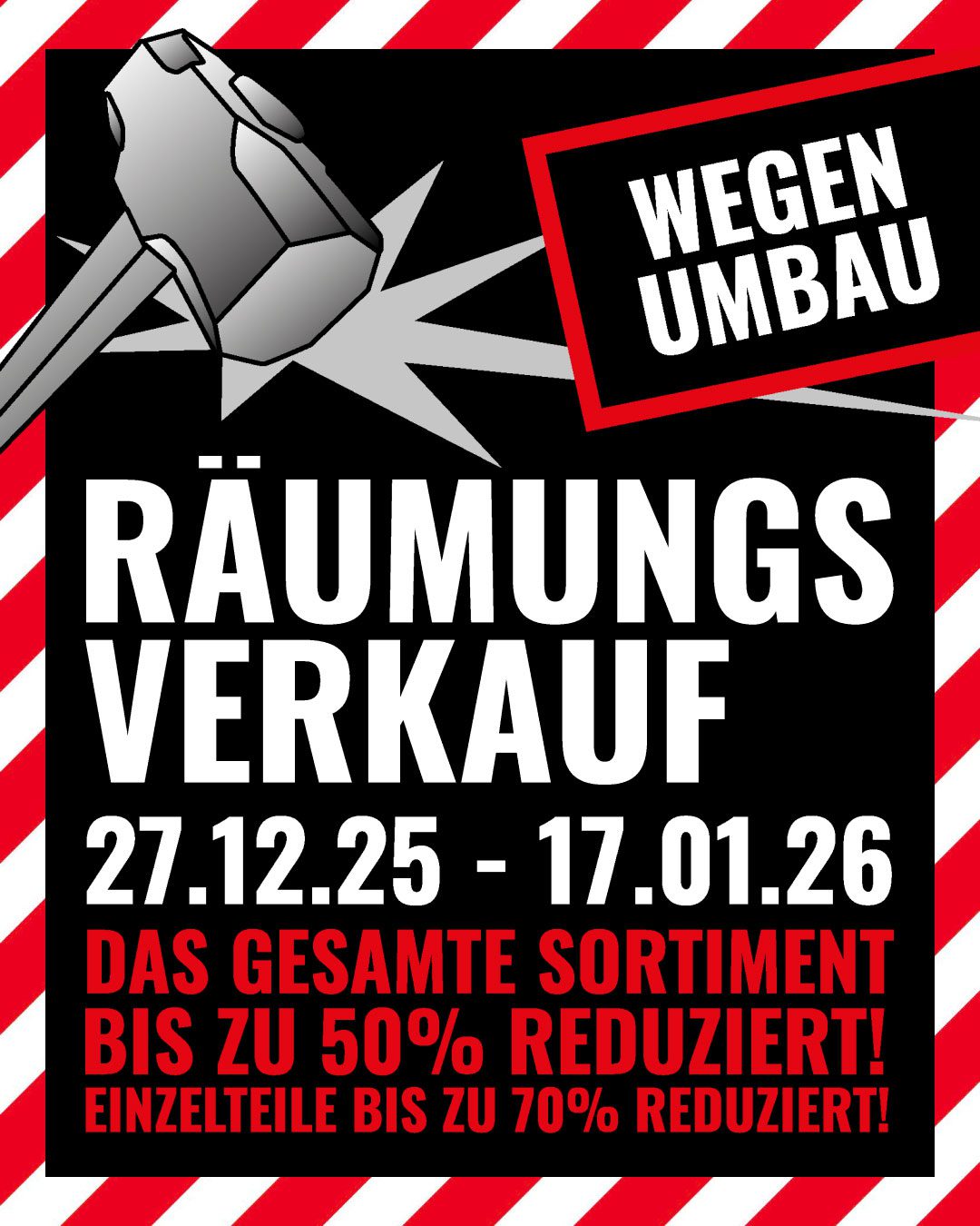 Großer Räumungsverkauf